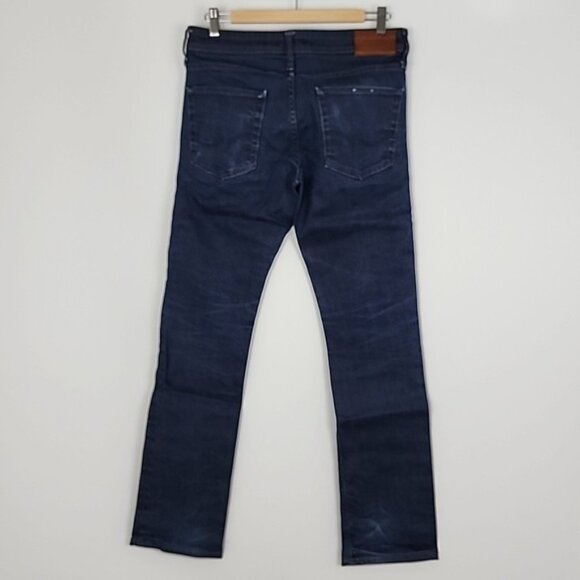 Jack And Jones Regular Fit Clark Jeans Intelligence Dark Blue Denim Size 30 - Picture 2 of 16